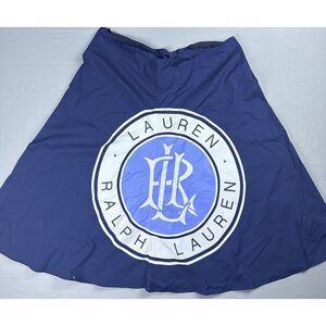 Lauren Ralph Lauren Skirt Womans 18 Navy Blue A Line Flare Big Logo RLL Crest